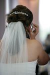 Bride on the phone