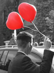 Groom with Balloons